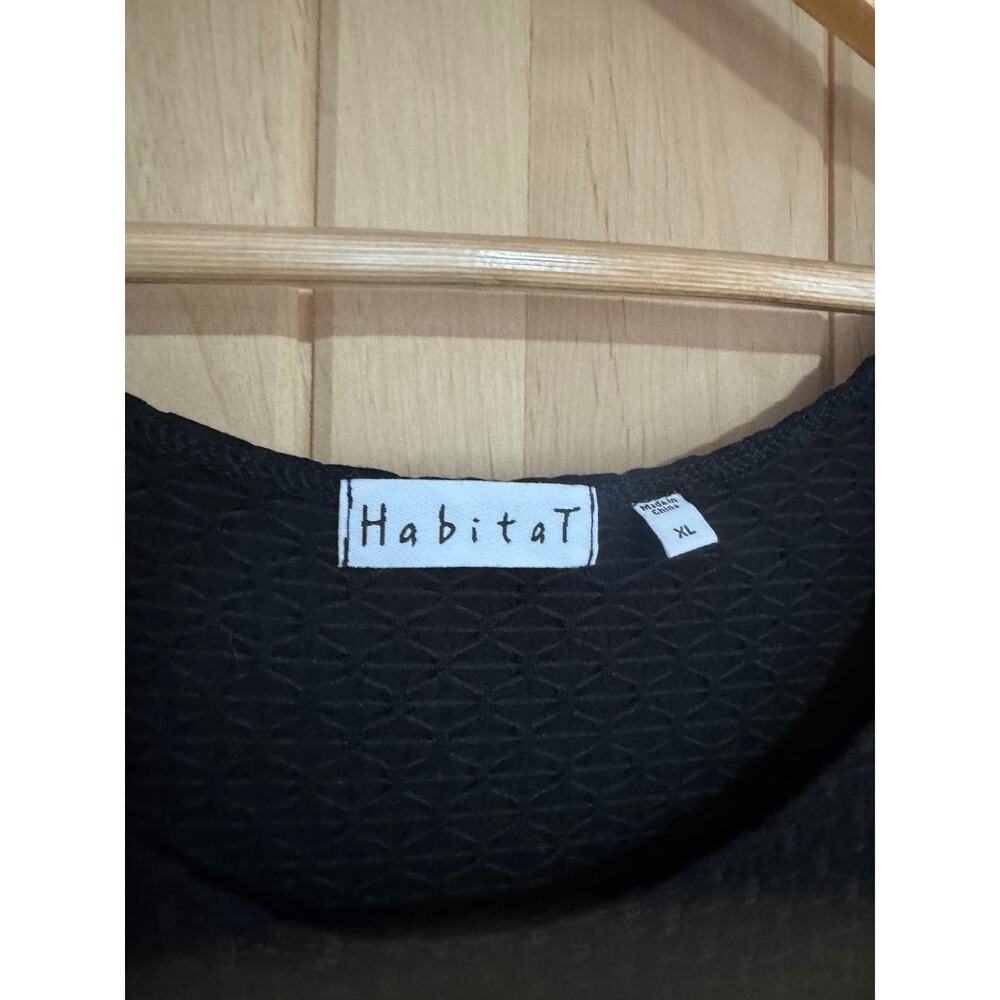 Habitat | Sleeveless Black Waffle Jersey Tank Dress | Size XL - Picture 2 of 11